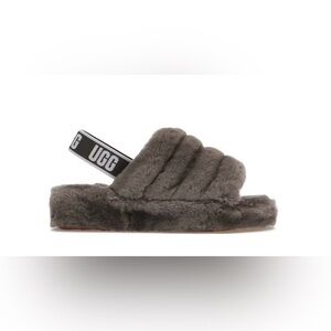 UGG Fluff Yeah Slide in Charcoal Gray Women's Sz 7